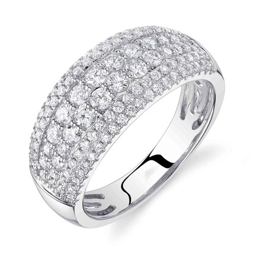 14k weißgold diamantring - 14k,