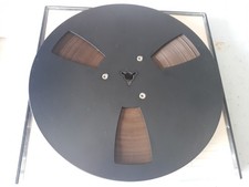  Alu - Tonbandspule schwarz 18cm für Bandmaschine guter Zustand