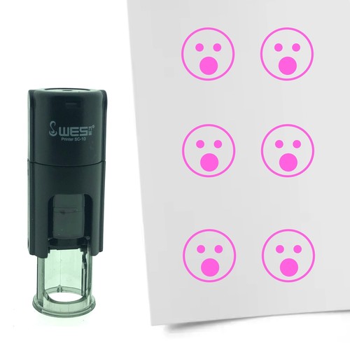 Stempel erschrockener smiley - stempel,