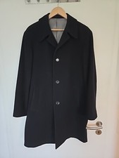 Herren Mantel Schwarz Lang Winter Wool & Cashmere Größe 26