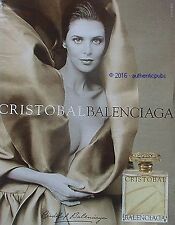 REKLAME BALENCIAGA PARFUM CRISTOBAL DE 2001 FRANZÖSISCHE ANZEIGE PUB WERBUNG