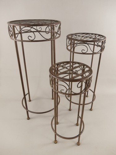 Metalltisch 3er set - metalltisch,