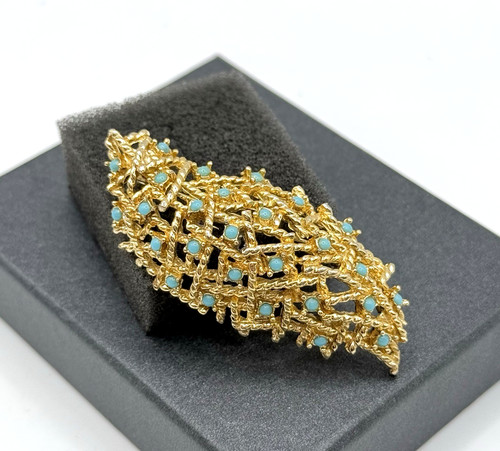 Vintage brosche goldfarben - brosche,