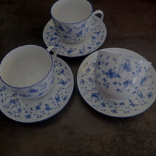 Arzberg Blaublüte  3 Kaffeetassen mit Untertasse