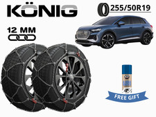 Schneeketten KONIG 12MM Für AUDI Q4 E-TRON (F4) 2021- 255/50R19 GR 255 XG12PRO