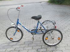 blaues 20" fahrrad dreirad lastenfahrrad haverich therapierad Klapprad Lastenrad