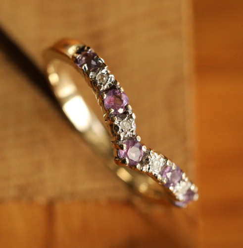 Massiv gold wishbone ring - 9,