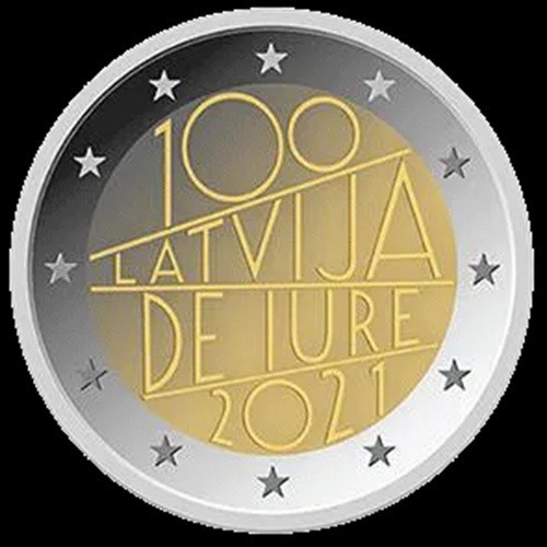 Euro lettland 2021 100 - 2,