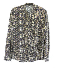 OPUS Damen Bluse Tunika Langarm Stehkragen mit Rüsche mehrfarbig Gr. 36 38 S M