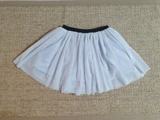 Tüllrock kurz ca. 34 cm silbergrau - weiss 3 Lagen Poizen Industries Gr 38 40 42