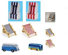 Dekofigur Urlaub Miniatur Deko Strandkorb maritim für Geldgeschenke HobbyFun OVP