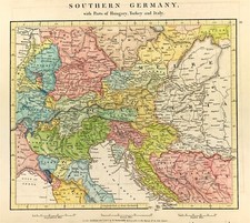 Deutschlandkarte Süd von