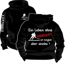 Eishockey Verein Hockey Kapuzen Sweatshirt Hoody Pullover Schläger Kinder Logo 5