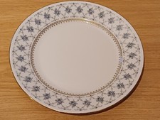 Thomas Alte Teller Cremeweiß,blaue Rosen Blumen,Goldrand/Rank,Porzellan,Geschirr