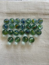 25 alte Glasmurmeln