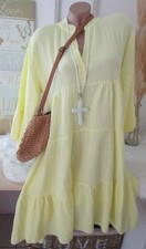 Neu Italy Musselin Blusenkleid