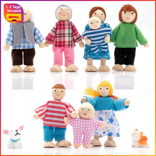 Puppenhaus figuren set mit - puppenhaus,
