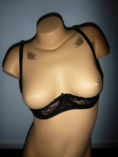 Agent Provocateur BH offen cupless schwarz Spitze Gr. 80B Neu
