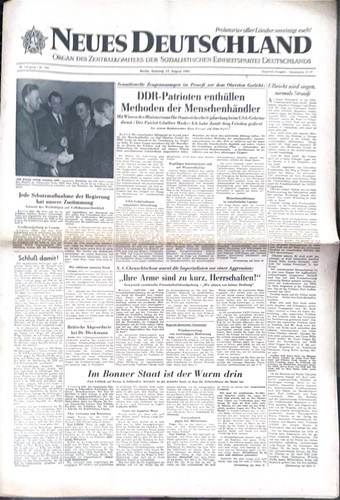 Zeitung neues deutschland - zeitung,