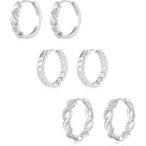 Silber creolen damen paar - creolen,