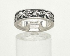 Ring 925 Sterling Silber Tabak Blätter Amazonas Urwald Dschungel Natur F18S86