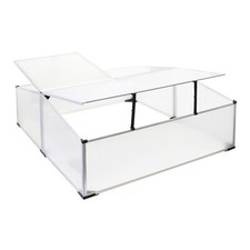 Gewächshaus Doppeldach Alu Frühbeet 100x120x40cm Frühbeetkasten Treibhaus