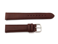 Junghans Uhrenarmband Kaffee Braun Matt Leder 18 mm mit Steg Dornschließe NOS