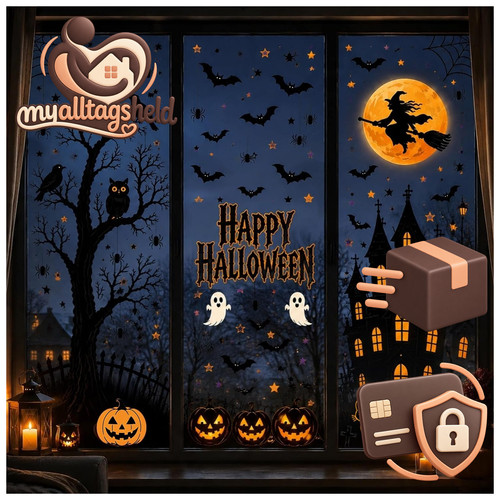 Halloween fensterbilder deko - fensterbilder,