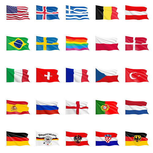 Fussball länder flagge - em,