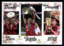 Franck Ribery Autogrammkarte Triple Sieger 2013 Danke Franck