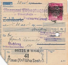 897242) SBZ Postanweisung mit