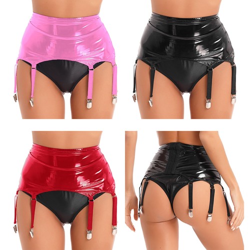 Damen strumpfhalter lack leder - strumpfhalter,