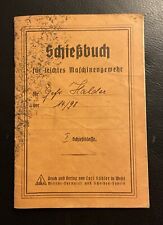 Original Wk1 Schießbuch für leichtes Maschinengewehr