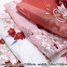 Chiffon Stoff Tuch Blumen Stickerei Klassisch Kostüm Rock Nähen Basteln