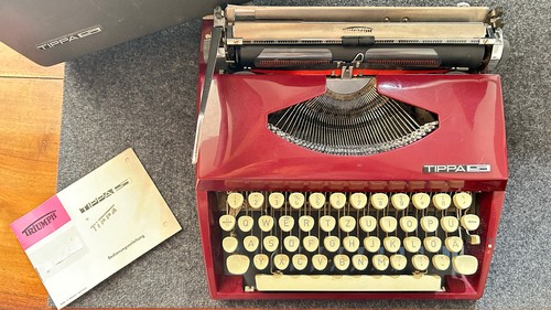 Tippa schreibmaschine rot - schreibmaschine,