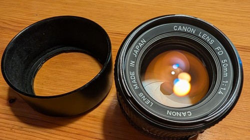 Objektiv canon lens mm - fd, 50