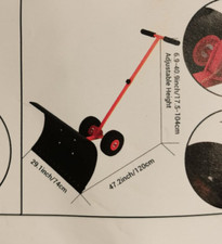 Ohuhu Schneeschieber Schneeschaufel mit Rädern Schneepflug robust