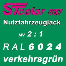 1,5 kg 2K HS Autolack VOC 2:1 RAL 6024 verkehrsgrün NFZ LKW Lack Set mit Härter