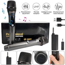Professionelles 2er Set UHF Drahtlos-Mikrofone Handheld für Karaoke 2,4G System