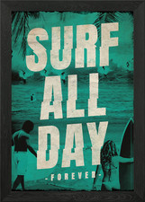 Surf All Day Forever Gerahmtes
