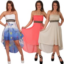 Kleid vokuhila chiffon bandeau - kleid,