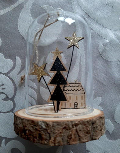 Glaskuppel glocke weihnachten - glaskuppel, glocke,