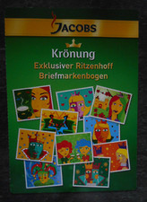 Jacobs Krönung Ritzenhoff Motive 1. - 10. Edition  Briefmarken- Bogen postfrisch