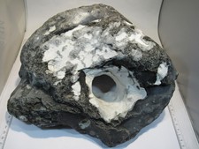 S210 XXL Hühnergott Loch Feuerstein mit Kreide 35x30x16cm 13,7Kg Møn Dänemark