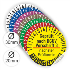 Prüfplaketten Geprüft nach