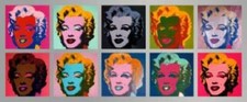 10 Marilyns - Andy WARHOL Monroe 56x134 PopArt Kunstdruck Poster Plakat Bild NEU