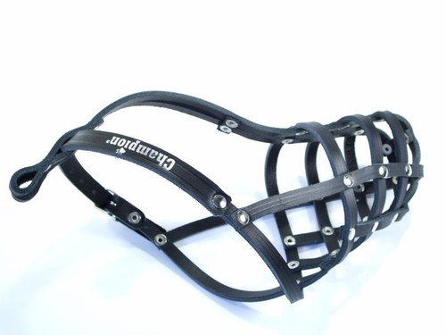 Licht leder hundemaulkorb - licht,