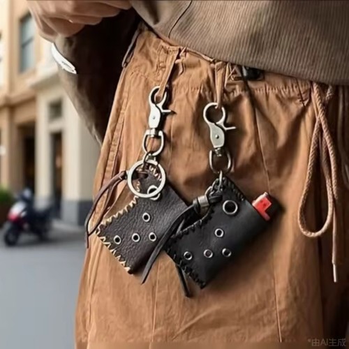 Leder feuerzeug etui - leder,