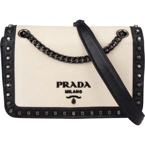 Prada bicolor leather glace - leather,