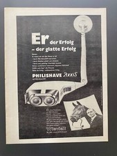 Philishave 2000 S Rasierapparat Fritz Thiedemann 1966 Vintage Ad Werbung Reklame
